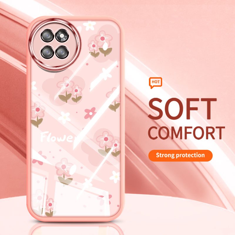 Ốp Điện Thoại Phong Cách Hoa YBD Cho ITEL S23 4G S665L Họa Tiết Cổ Điển Vỏ Dưới Trong Suốt