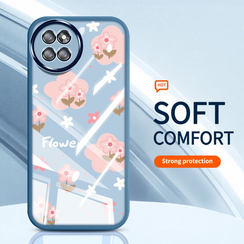 Ốp Điện Thoại Phong Cách Hoa YBD Cho ITEL S23 4G S665L Họa Tiết Cổ Điển Vỏ Dưới Trong Suốt