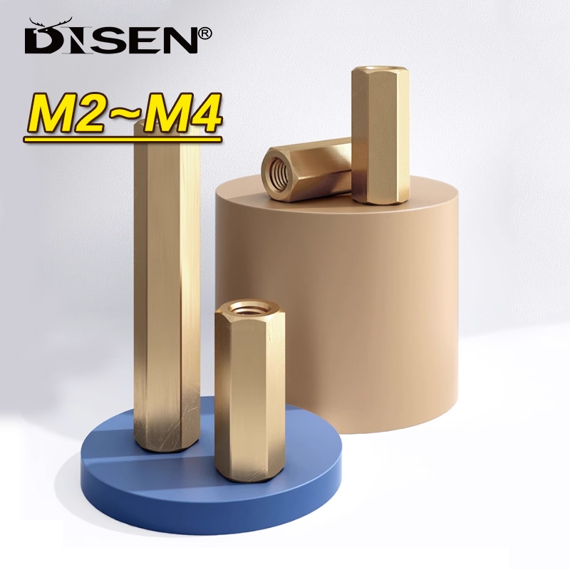 Double Pass Hex Brass Nữ Standoff Trụ Cột Stud Mount Spacer Lục Giác PCB Bo Mạch Chủ Đai Ốc Rỗng Bu Lông Vít M2 M2.5 M3 M4
