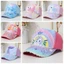 2-9 Tuổi Trẻ Em Mũ UV Sequin Mũ Bóng Chày Trẻ Em Bé Gái Dễ Thương Pony Nàng Tiên Cá Mũ