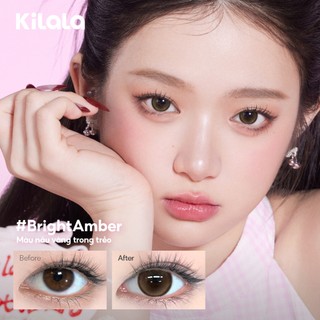 Kính áp tròng Kilala màu nâu BrightAmber/ CozyHazel/CharmingBlue  lens cận 6 tháng DIA 14.2mm có độ (0-7) 1 cặp