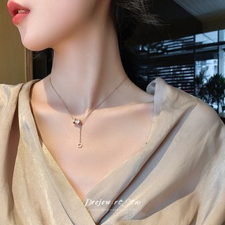 DREJEW Vòng cổ Thép Titan Ngắn Đơn Giản Không Gây Dị Ứng Phong Cách roman Hàn Quốc Cho Nữ