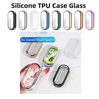 Ốp Silicon TPU MỚI Kính Cho Xiaomi Mi Band 10 Smartwatch Toàn Màn Hình Bảo Vệ Khung Cản Cho MiBand 10 Vỏ