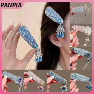 PNPIA phong cách Trung Quốc tua rua bên BB kẹp tóc pha lê cổ tích thanh lịch mũ PANPIA