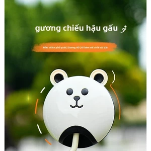 Gương xe máy gấu đáng yêu 1 cặp (8Li) Gương HD Có thể xoay 360 độ -phụ kiện xe cute Chất liệu cao cấp mịn màng - Gương xe máy điện