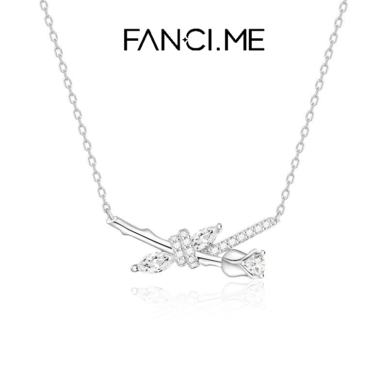🌹Star's Pick🌹FANCIME“Rose Lovers” Dây chuyền bạc Sterling hình trái tim hoa hồng thắt nút-Vòng cổ nam Vòng cổ nữ -Dây chuyền bạc nữ Charm-Xương đòn tối giản-Mặt dây chuyền-Sinh nhật-Ngày lễ-Kỷ niệm-Đám cưới-Tụ họp-Hẹn hò-Quà tặng cho cô ấy-Cho bản thân