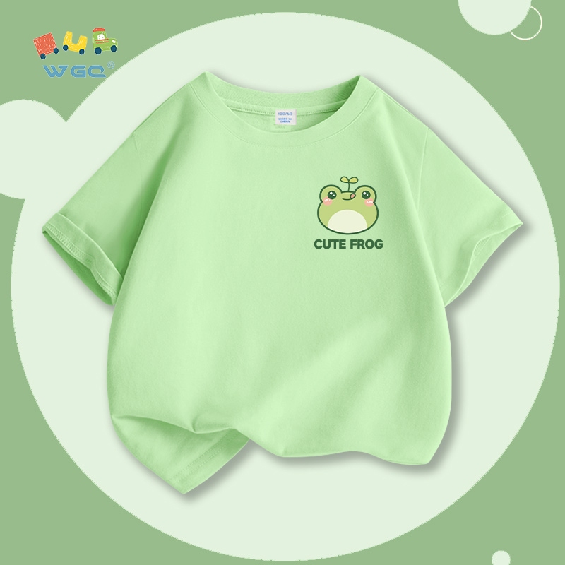 Áo thun bé gái, vải Cotton nguyên chất in dễ thương, mềm mại thoải mái, thấm mồ hôi thoáng khí