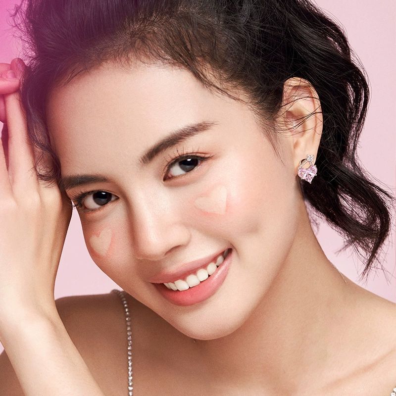 FanciMe Trái Tim Tình Yêu Khóa Bông Tai Sterling Bạc Hợp Thời Trang Sang Trọng Bông Tai Trang Sức Dành Cho Nữ