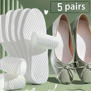 5 Cặp Hút Mồ Hôi Chống Mùi Thoáng Khí Chân Trần Siêu Mỏng Miếng Lót Chân Cho Nam Nữ Mùa Hè Bột Gỗ Đế Cho Giày Cao Gót Giày Và Giày Bốt Phụ Kiện Cắt Tùy Tiện