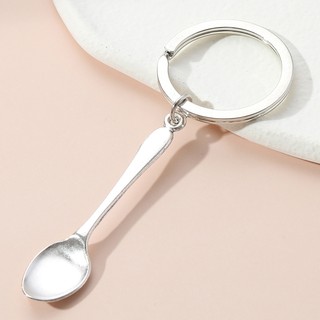1 Chiếc Cổ Điển Màu Bạc Muỗng Hợp Kim Móc Khóa Cho Tình Bạn Handmade Quà Tặng Trang Sức