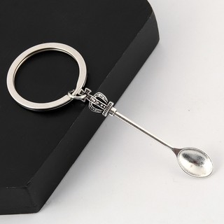 1 Chiếc Cổ Điển Màu Bạc Muỗng Hợp Kim Móc Khóa Cho Tình Bạn Handmade Quà Tặng Trang Sức