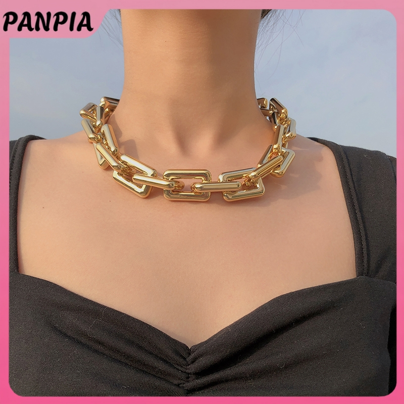 PANPIA-Mới Spike Đinh Tán Punk Cổ Vòng Cổ Goth Rock Biker Liên Kết Dây Chuyền Choker Trang Sức HEVN