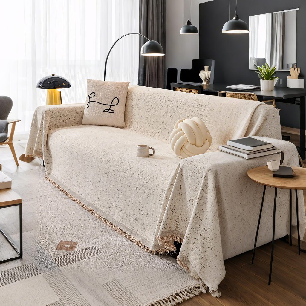 Vỏ bọc ghế sofa chống trượt đa năng bốn mùa, Vỏ bảo vệ trẻ em động vật, Chăn sofa có thể giặt được Chenille đa chức năng
