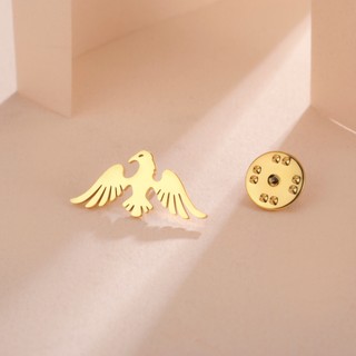 Trâm cài chim hoàng yến vàng Skyrim - thép không gỉ, kích thước 13x28mm, phụ kiện thời trang