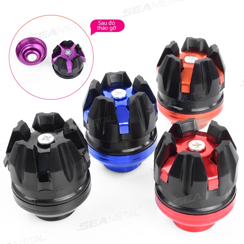 SEAMETAL Đa Năng Treo Trước Bảo Vệ Khung Cốc Trượt Rơi Bảo Vệ Cho Xe Máy Xe Tay Ga E-Bike Nhôm Và ABS