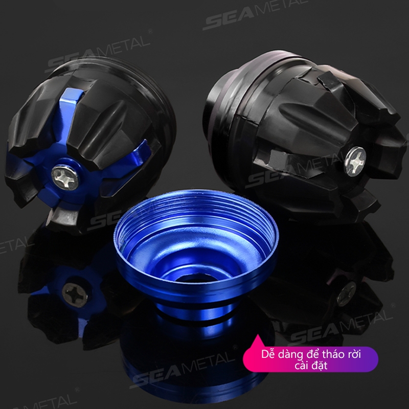 SEAMETAL Đa Năng Treo Trước Bảo Vệ Khung Cốc Trượt Rơi Bảo Vệ Cho Xe Máy Xe Tay Ga E-Bike Nhôm Và ABS
