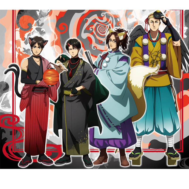 Tấn công Titan Oni Night Parade Acrylic Stand Levi Eren Fan-made Anime Merch Anime Sưu Tập Quà Tặng