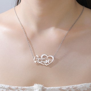 Vòng cổ cá tính hình trái tim bướm, làm từ thép không gỉ titan, món quà độc đáo