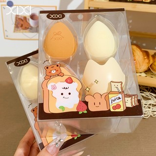 Bộ Trứng Làm Đẹp XIXI - Mềm Mại Thân Thiện Với Da Không Ăn Bột Trang Điểm Puff Khô Ướt Kép Kem Nền Mỹ Phẩm Xốp XX-02
