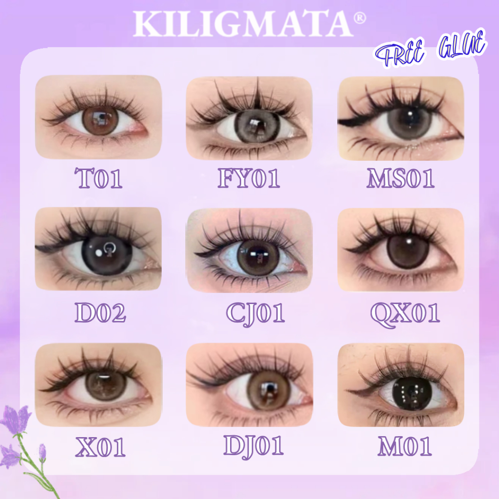 KILIGMATA Lông mi tự dính Bán chạy Lông mi giả không keo không cần keo dán lông mi đi kèm keo dán