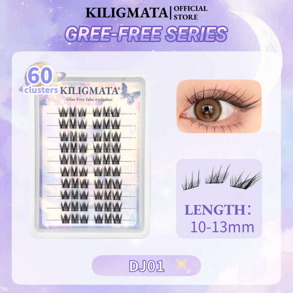 KILIGMATA Lông Mi Giả Không Keo Cho Người Mới Bắt Đầu Không Cần Sử Dụng Keo Lông Mi Giả Có Thể Tái Sử Dụng
