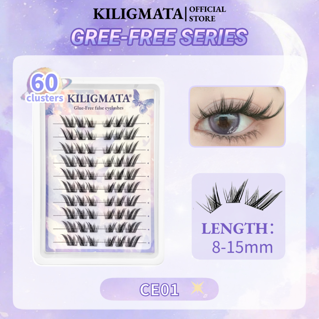 KILIGMATA Lông Mi Giả Không Keo Cho Người Mới Bắt Đầu Không Cần Sử Dụng Keo Lông Mi Giả Có Thể Tái Sử Dụng