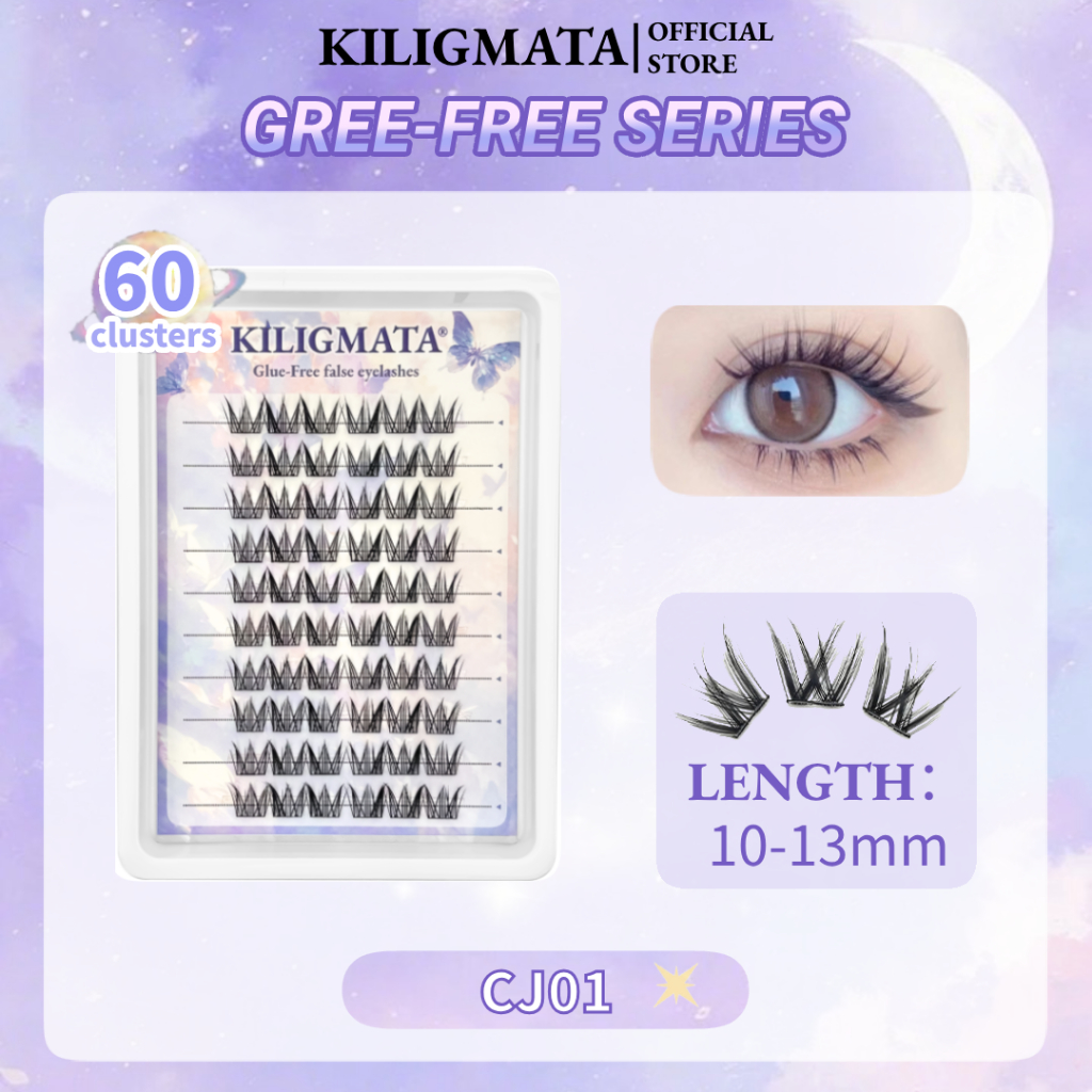 KILIGMATA Lông Mi Giả Không Keo Cho Người Mới Bắt Đầu Không Cần Sử Dụng Keo Lông Mi Giả Có Thể Tái Sử Dụng