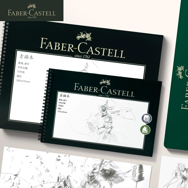 Faber-Castell Sketchbook 160g 20 tờ 8K / 16K Nghệ Sĩ Vẽ Phác Thảo Pad Đồ Dùng Nghệ Thuật Dấu Thiên T