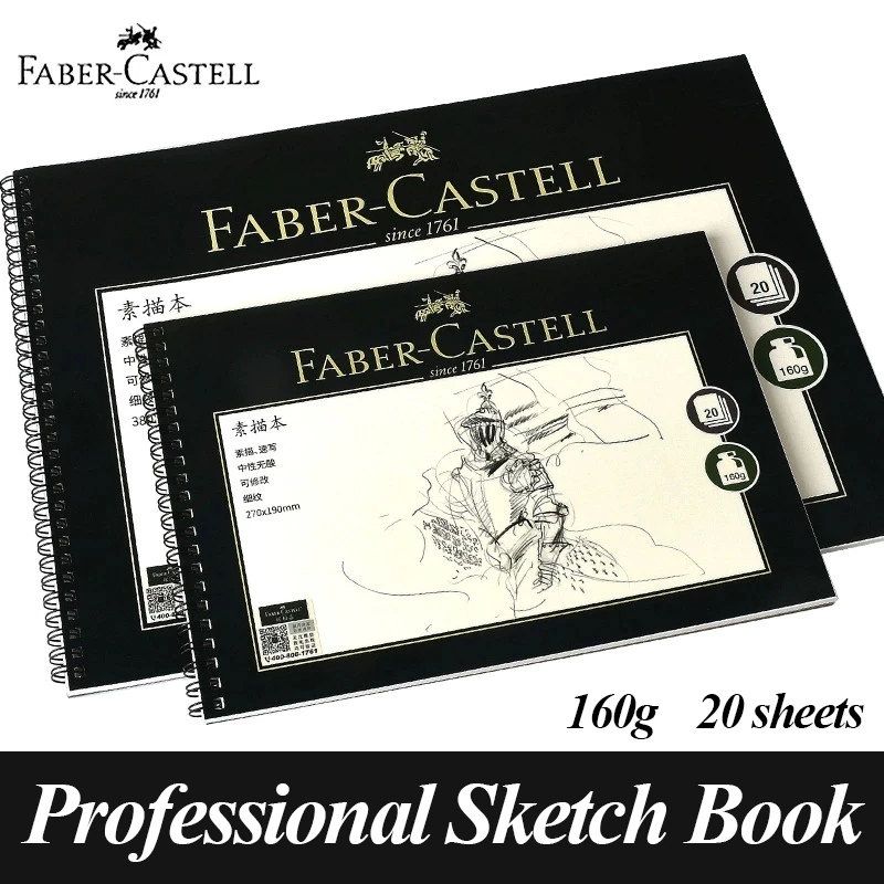 Faber-Castell Sketchbook 160g 20 tờ 8K / 16K Nghệ Sĩ Vẽ Phác Thảo Pad Đồ Dùng Nghệ Thuật Dấu Thiên T