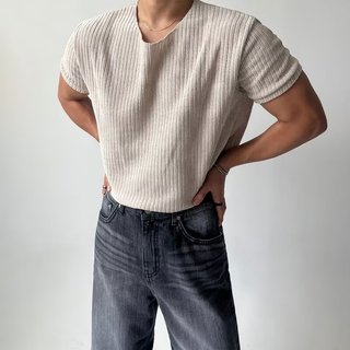 Áo thun ngắn tay rỗng nam mùa hè nhẹ thoáng khí cổ tròn lưới áo thun đơn giản phù hợp với mọi trận đấu