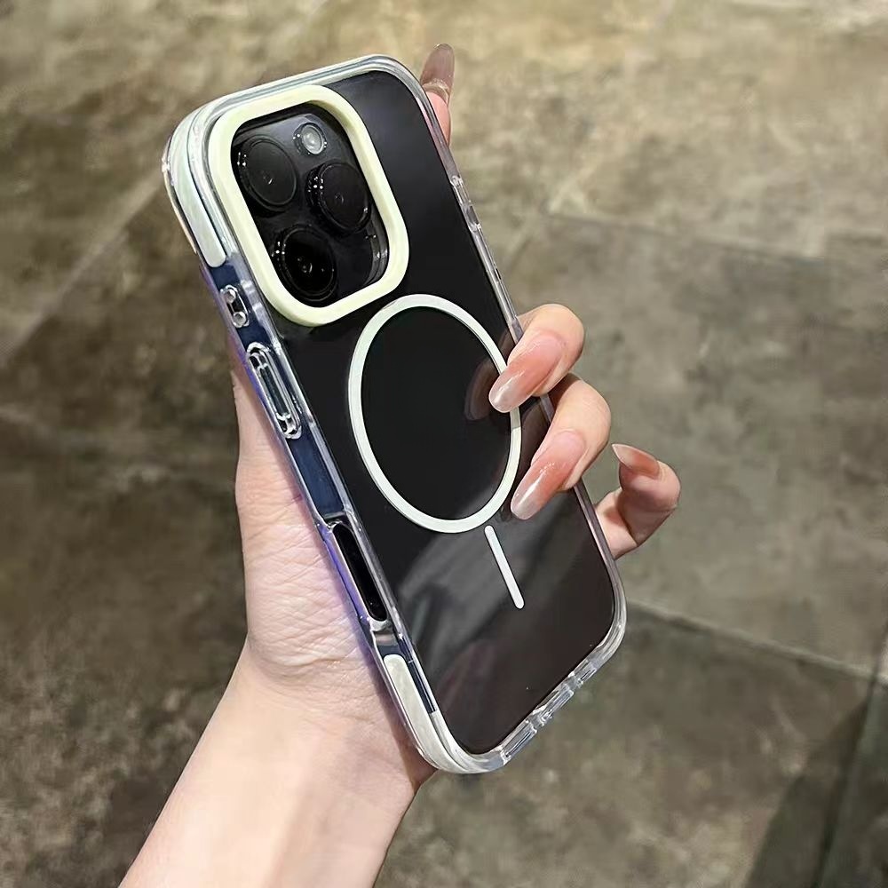 Ốp lưng cứng trong suốt 3 trong 1 tương thích cho iPhone 11 12 pro max 13 pro max 14 pro max 15 pro max 16 pro max