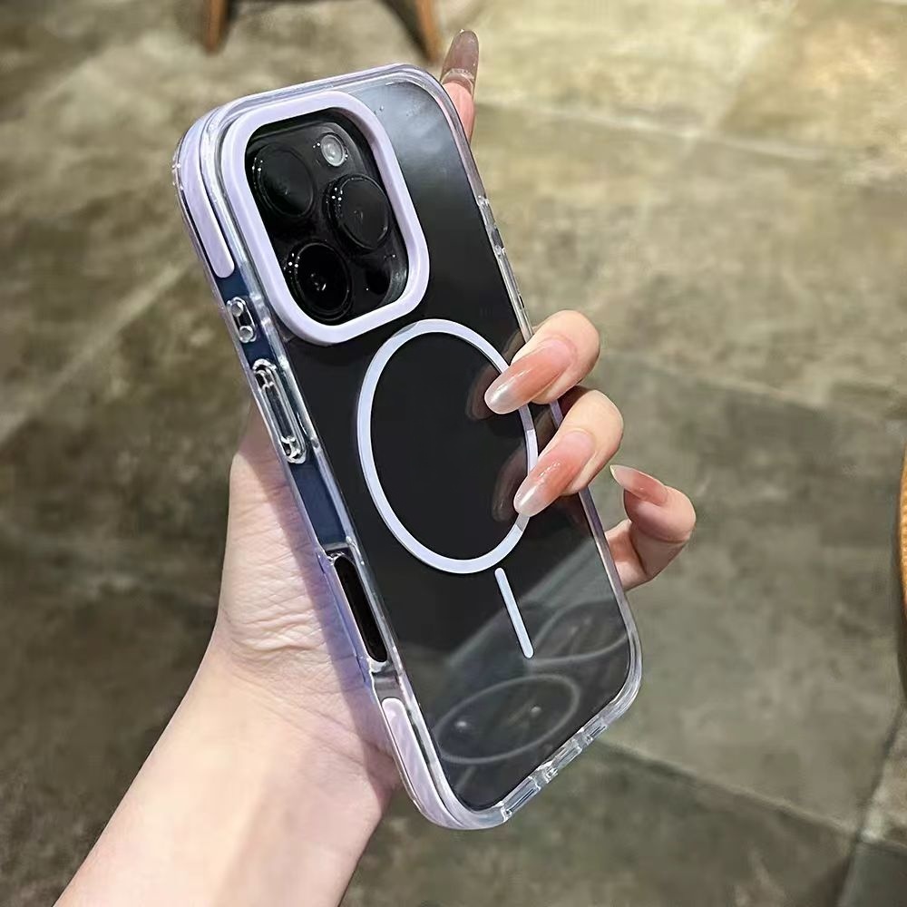 Ốp lưng cứng trong suốt 3 trong 1 tương thích cho iPhone 11 12 pro max 13 pro max 14 pro max 15 pro max 16 pro max