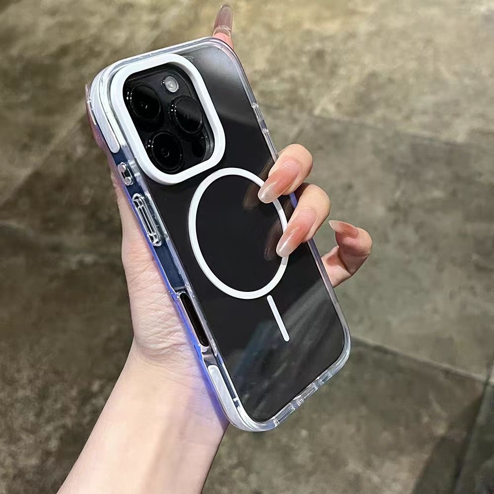 Ốp lưng cứng trong suốt 3 trong 1 tương thích cho iPhone 11 12 pro max 13 pro max 14 pro max 15 pro max 16 pro max