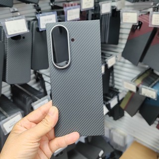 Từ Tính Cao Cấp Aramid Sợi Carbon Ốp Lưng Điện Thoại Samsung Galaxy Z Fold 7 Gấp Kim Loại Len Vỏ Sạc Không Dây