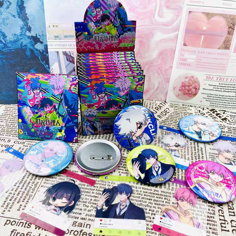 Link Click Blind Box Set – Huy hiệu thiếc 75mm & Thẻ trong suốt PVC, Hộp 10 gói, 20 kiểu dáng (10 ngẫu nhiên mỗi hộp)