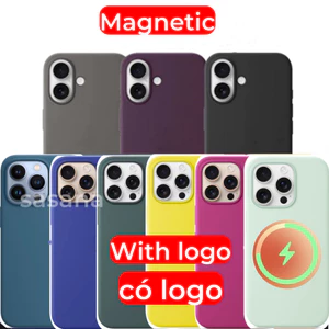 Silicon lỏng từ tính cho iphone 16 / 15 / 14 / 13 / 12 / Pro / Pro Max / plus / mini Vỏ điện thoại chất lượng cao Hoạt hình bật lên