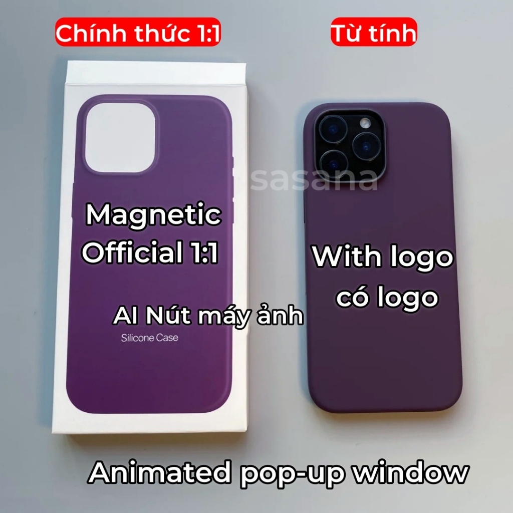 [Chất lượng hàng đầu chính thức 1: 1] Silicone lỏng từ tính cho iphone 16 / 15 / 14 / Pro / Pro Max / Plus / ốp điện thoại Hoạt hình bật lên được trang bị nút điều khiển máy ảnh