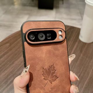Dành cho Ốp điện thoại Google Pixel 9A 7 9 Pro 10 Pro XL 8 8A 7A 9 Pro XL 7 Pro 8 Pro 10 10 Pro, lá phong da cừu có dây treo, vỏ bảo vệ điện thoại chống rơi và chống sốc