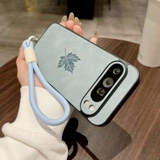 Dành cho Ốp điện thoại Google Pixel 9A 7 9 Pro 10 Pro XL 8 8A 7A 9 Pro XL 7 Pro 8 Pro 10 10 Pro, lá phong da cừu có dây treo, vỏ bảo vệ điện thoại chống rơi và chống sốc