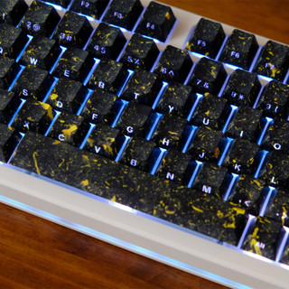 Vàng Đen Bên Tỏa Sáng Qua Keycaps PBT Dye-sub Cherry Profile Keycap Tùy Chỉnh Keycaps Tương Thích Với Cherry Gateron MX Switch