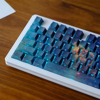 Tinh vân Side Shine Through Keycaps PBT Dye-sub Cherry Profile Keycap Custom Keycaps Tương thích với Cherry Gateron MX Switch