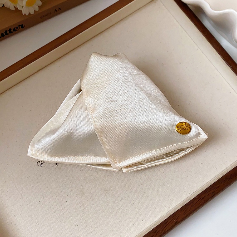 [Jewbeauty] Kẹp tóc thời trang tam giác vải satin cỡ lớn, phụ kiện tóc bện