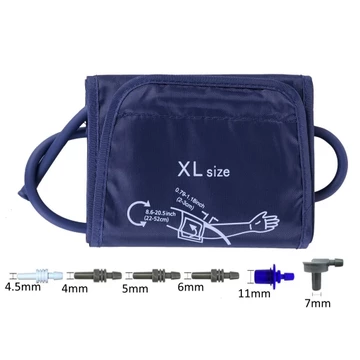 Vòng bít huyết áp cực lớn 22-52cm, Vòng bít huyết áp điện thay thế với 6 đầu nối, Vòng bít theo dõi huyết áp dành cho người lớn có thể điều chỉnh, Tương thích với hầu hết các Omron HEM