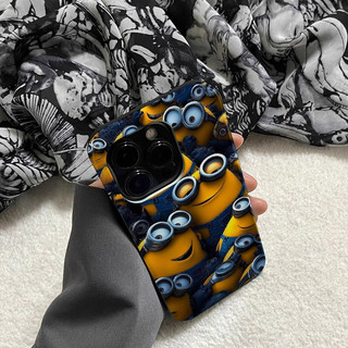 Ốp điện thoại 2 trong 1 dễ thương Minions Apple 16 Pro iPhone 15 Pro Max Phim mới 14 / 13 Sáng tạo 12 / 11 Pro Max 7 / 8 Plus Vỏ điện thoại bóng hai lớp