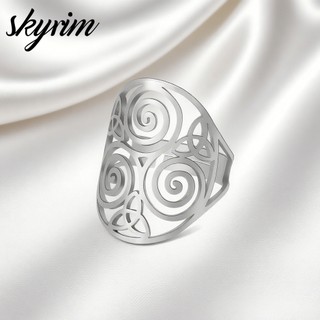 SKYRIM Nữ Cổ Điển Celtic Thắt Lưng thép không gỉ điều chỉnh mở trang sức phụ kiện không tarnish