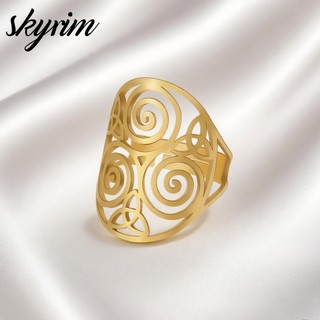 SKYRIM Nữ Cổ Điển Celtic Thắt Lưng thép không gỉ điều chỉnh mở trang sức phụ kiện không tarnish