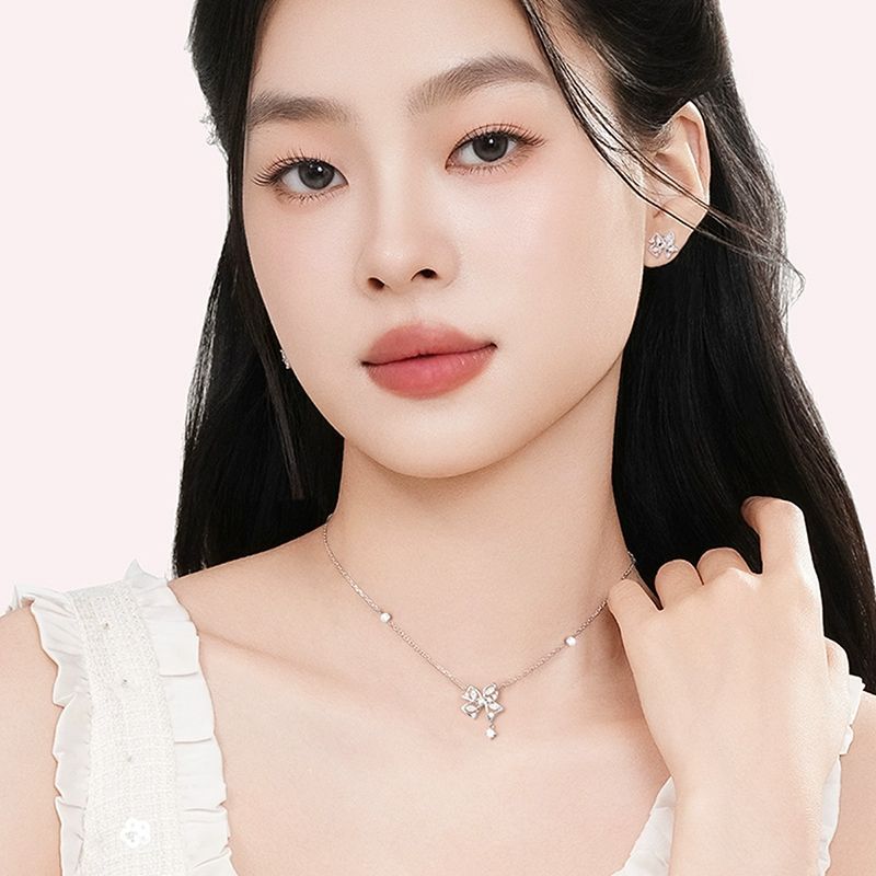 FanciMe Hoa Bông Tai Sterling Bạc Thiết Kế Sang Trọng Trang Sức Thời Trang