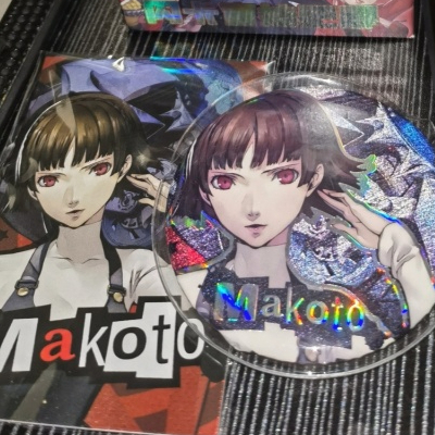 Bộ huy hiệu hộp mù Persona 5 | Thẻ Pin + Flash 75mm | Phiên BẢN THỨ 3 | Bộ sưu tập Anime | Huy hiệu dập nổi, Thẻ trong suốt