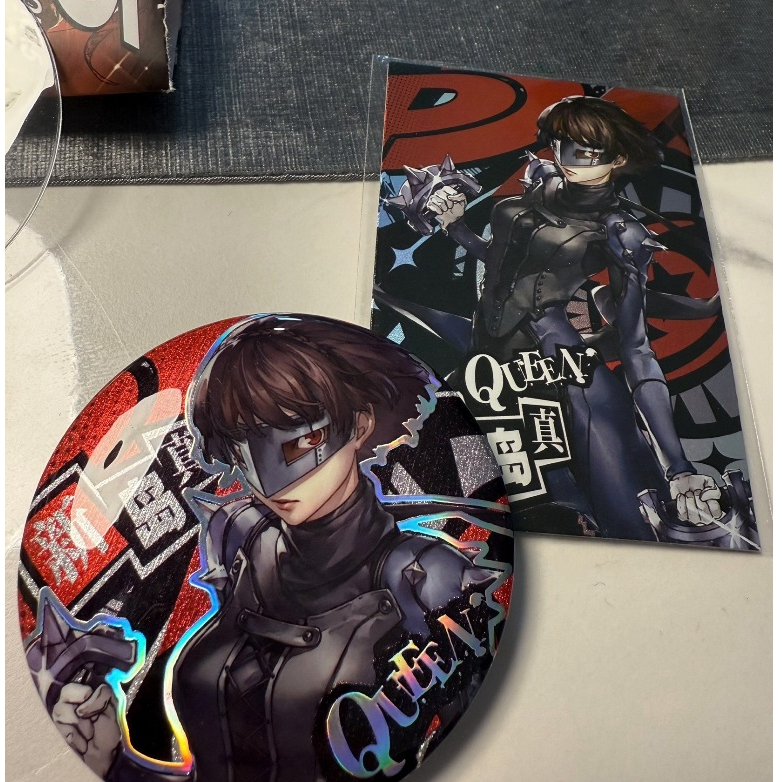 Bộ huy hiệu hộp mù Persona 5 | Thẻ Pin + Flash 75mm | Phiên BẢN THỨ 3 | Bộ sưu tập Anime | Huy hiệu dập nổi, Thẻ trong suốt