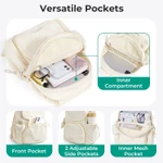 BAGSMART Ba lô Mini dành cho nữ, Ba lô đại học cho 10 Inch, Gói Daypack du lịch thông thường dành cho nữ, Túi đựng sách đi lại nhẹ chống nước — ảnh 3